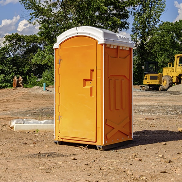 what is the maximum capacity for a single portable toilet in Goodyear Village